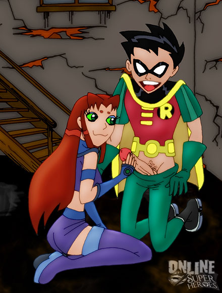 Robin and Starfire fucking