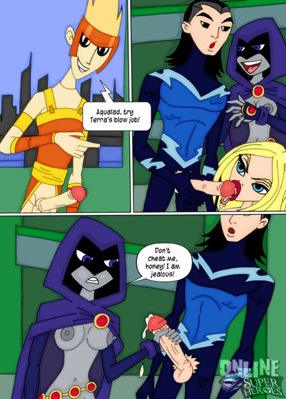 Teen Titans have sex orgy
