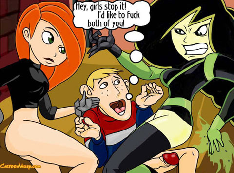 Ron gets to fuck Kim and Shego